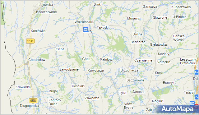 mapa Ratułów, Ratułów na mapie Targeo
