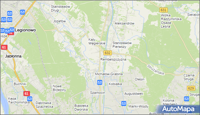 mapa Rembelszczyzna, Rembelszczyzna na mapie Targeo