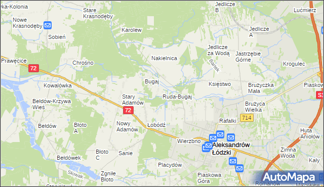 mapa Ruda-Bugaj, Ruda-Bugaj na mapie Targeo