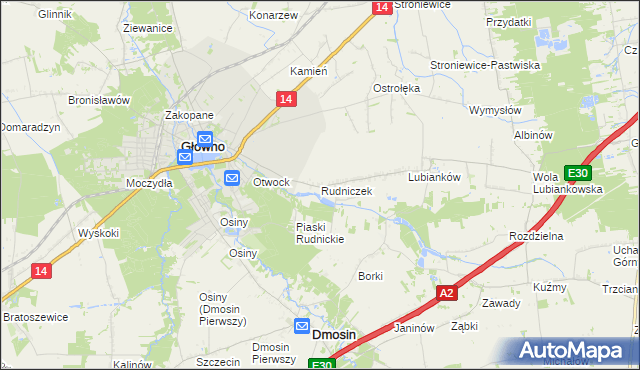 mapa Rudniczek, Rudniczek na mapie Targeo