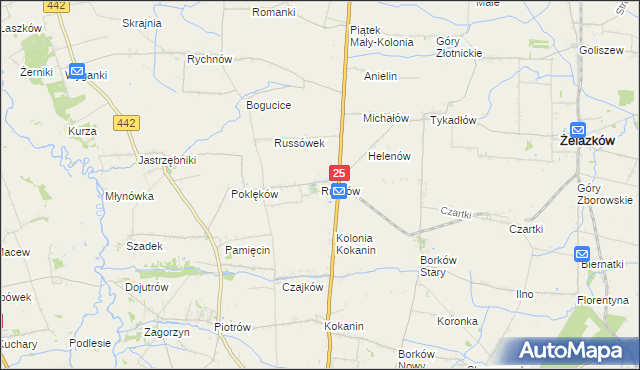 mapa Russów, Russów na mapie Targeo