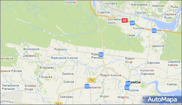 mapa Rzepin Pierwszy, Rzepin Pierwszy na mapie Targeo