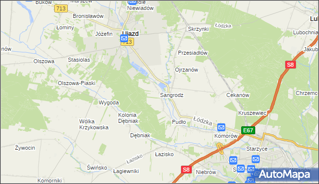 mapa Sangrodz, Sangrodz na mapie Targeo