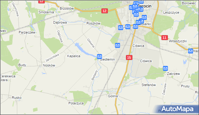 mapa Siedlemin, Siedlemin na mapie Targeo