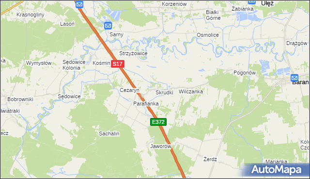mapa Skrudki, Skrudki na mapie Targeo
