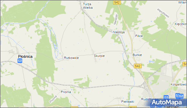 mapa Skurpie, Skurpie na mapie Targeo