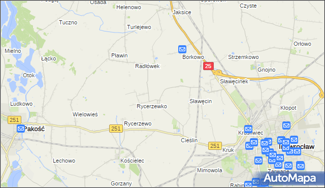 mapa Sójkowo gmina Inowrocław, Sójkowo gmina Inowrocław na mapie Targeo