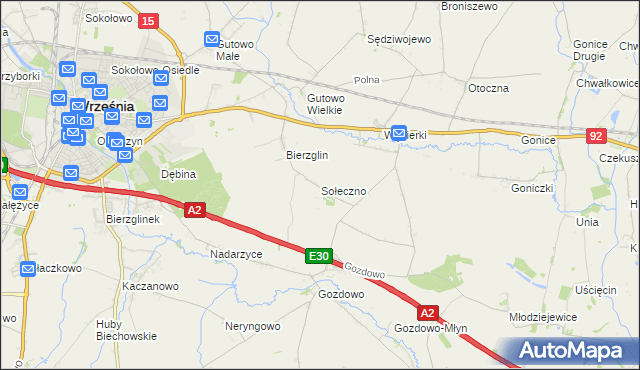 mapa Sołeczno, Sołeczno na mapie Targeo