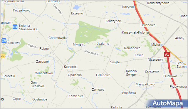 mapa Spoczynek, Spoczynek na mapie Targeo