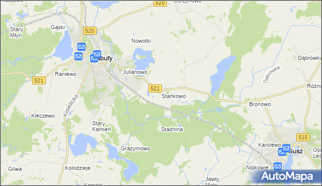 mapa Stańkowo, Stańkowo na mapie Targeo