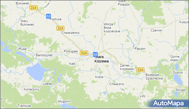 mapa Stara Kiszewa, Stara Kiszewa na mapie Targeo