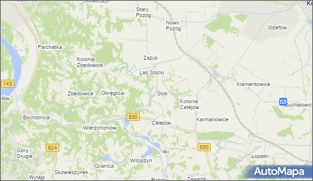 mapa Stok gmina Końskowola, Stok gmina Końskowola na mapie Targeo
