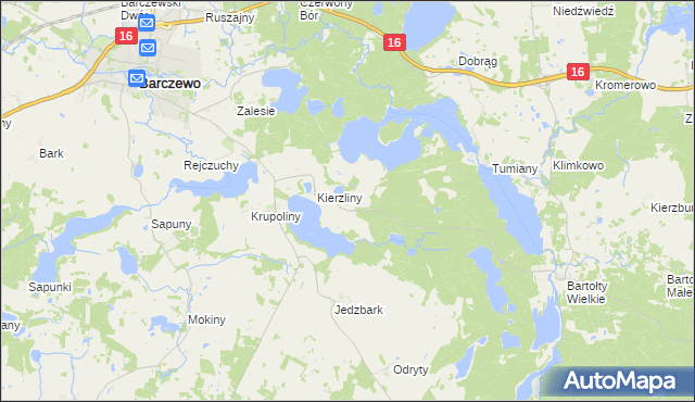 mapa Studzianek gmina Barczewo, Studzianek gmina Barczewo na mapie Targeo