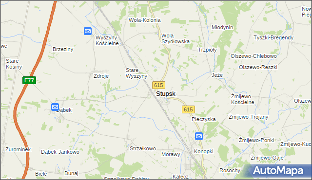 mapa Stupsk, Stupsk na mapie Targeo