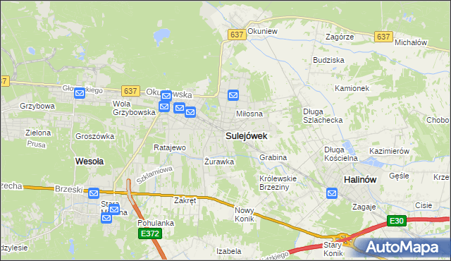 mapa Sulejówek, Sulejówek na mapie Targeo