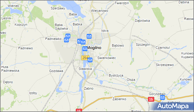 mapa Świerkówiec, Świerkówiec na mapie Targeo