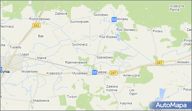 mapa Szaradowo, Szaradowo na mapie Targeo