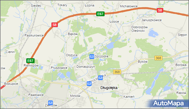 mapa Szczodre, Szczodre na mapie Targeo