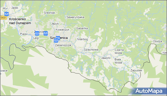 mapa Szlachtowa, Szlachtowa na mapie Targeo