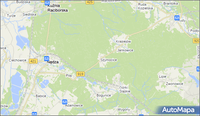 mapa Szymocice, Szymocice na mapie Targeo