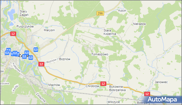 mapa Tomaszowo, Tomaszowo na mapie Targeo