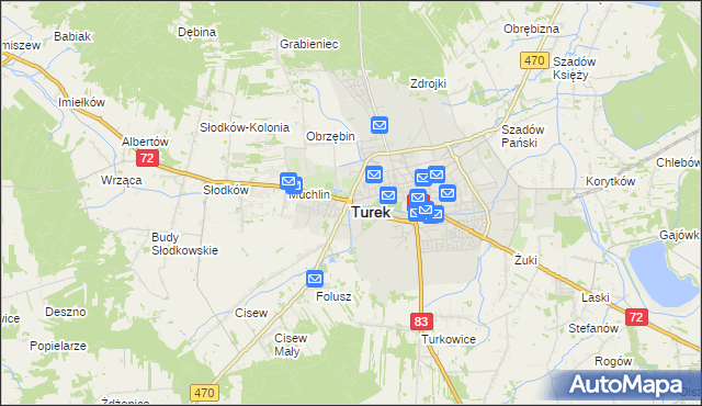 mapa Turka, Turek na mapie Targeo