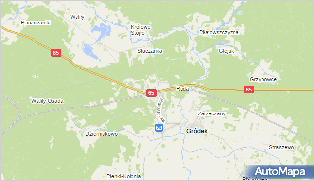 mapa Waliły-Stacja, Waliły-Stacja na mapie Targeo