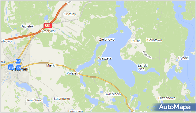 mapa Waszeta, Waszeta na mapie Targeo