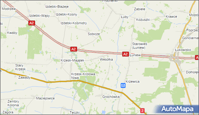 mapa Wesółka, Wesółka na mapie Targeo