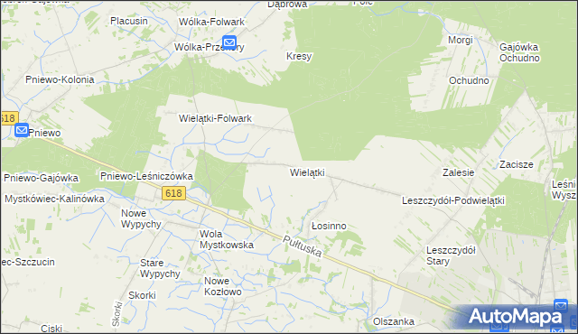 mapa Wielątki, Wielątki na mapie Targeo
