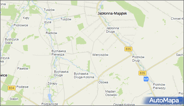 mapa Wierciszów, Wierciszów na mapie Targeo