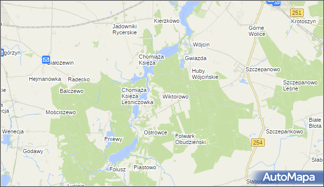 mapa Wiktorowo gmina Gąsawa, Wiktorowo gmina Gąsawa na mapie Targeo