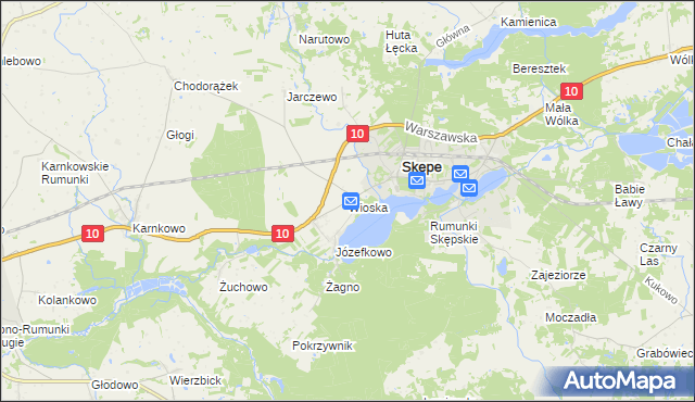 mapa Wioska gmina Skępe, Wioska gmina Skępe na mapie Targeo