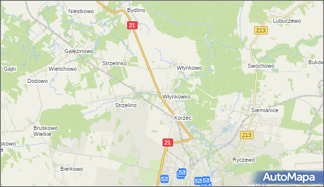 mapa Włynkówko, Włynkówko na mapie Targeo