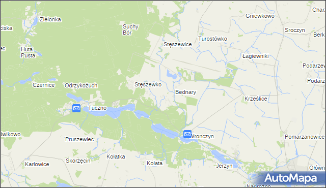 mapa Wronczynek, Wronczynek na mapie Targeo
