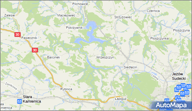 mapa Wrzeszczyn, Wrzeszczyn na mapie Targeo
