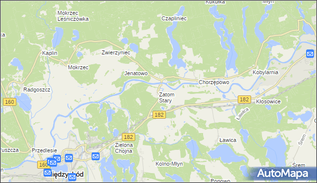 mapa Zatom Stary, Zatom Stary na mapie Targeo