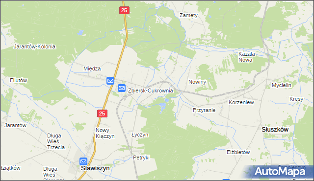 mapa Zbiersk-Kolonia, Zbiersk-Kolonia na mapie Targeo
