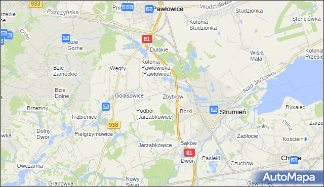 mapa Zbytków, Zbytków na mapie Targeo