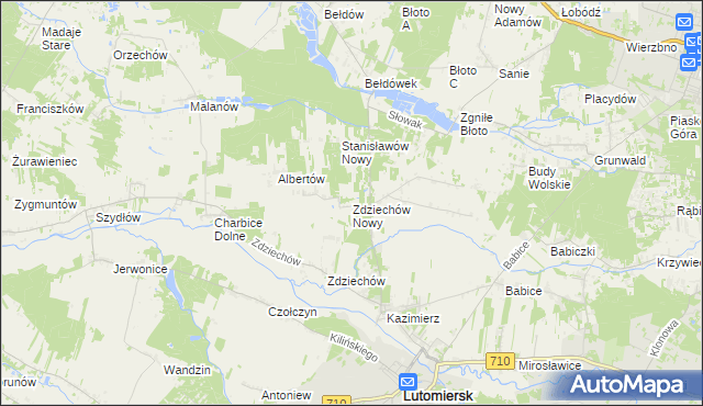 mapa Zdziechów Nowy, Zdziechów Nowy na mapie Targeo