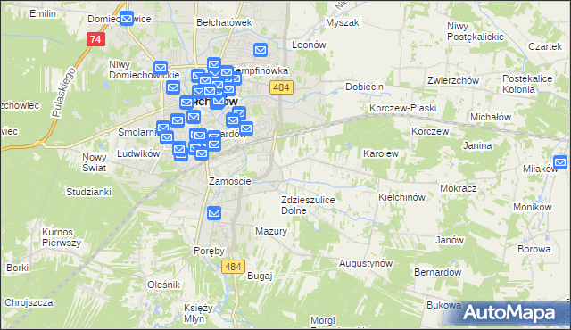 mapa Zdzieszulice Górne, Zdzieszulice Górne na mapie Targeo
