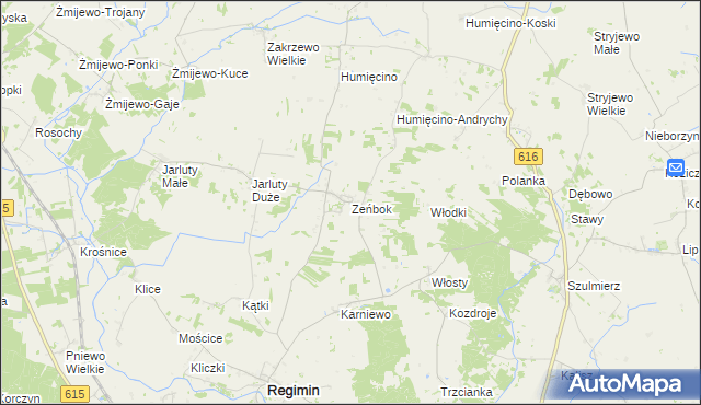 mapa Zeńbok, Zeńbok na mapie Targeo