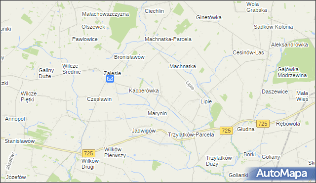 mapa Ziemięcin gmina Błędów, Ziemięcin gmina Błędów na mapie Targeo