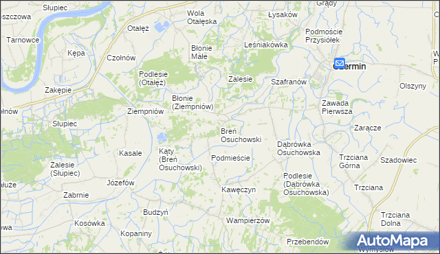 mapa Breń Osuchowski, Breń Osuchowski na mapie Targeo