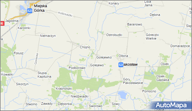 mapa Golejewko, Golejewko na mapie Targeo