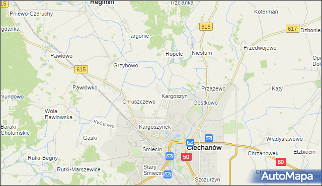mapa Kargoszyn, Kargoszyn na mapie Targeo