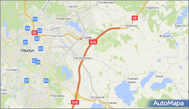 mapa Klebark Mały, Klebark Mały na mapie Targeo