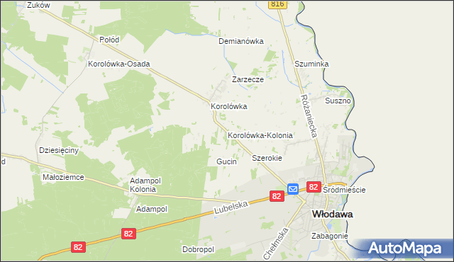mapa Korolówka-Kolonia, Korolówka-Kolonia na mapie Targeo