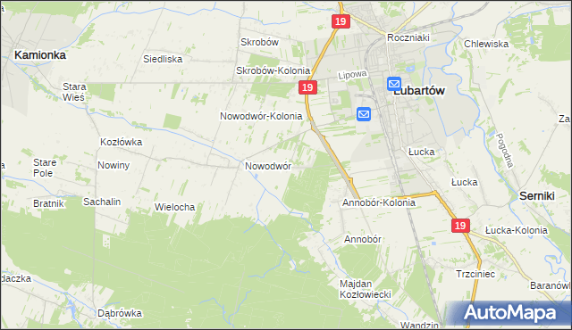 mapa Nowodwór-Piaski, Nowodwór-Piaski na mapie Targeo