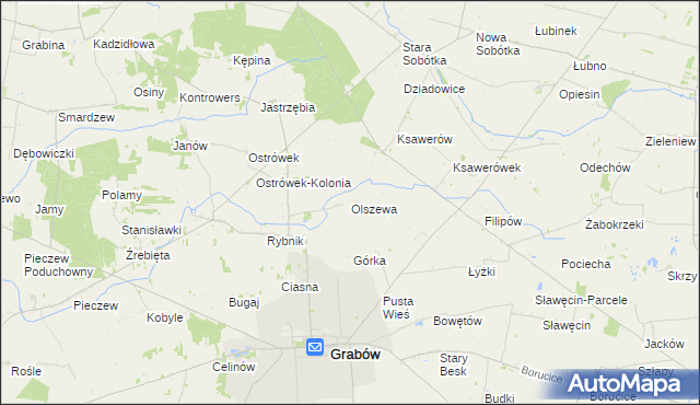 mapa Olszewa, Olszewa na mapie Targeo